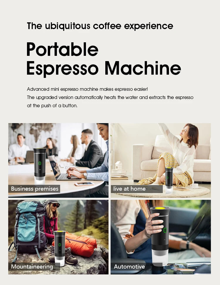 WIRELESS ELECTRIC PORTABLE ESPRESSO COFFEE MACHINE